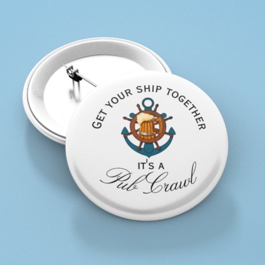 Cruise Ship Fun Pub Crawl Activiteit Ronde Button 5,7 Cm