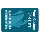 Cruise Ship in Blues Verticle Custom Magneet (Horizontaal)