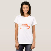 Cruise Ship in Swish Drawing Style T-shirt (Voorkant volledig)