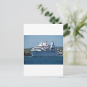 Cruise Ship Leaving Mahon Briefkaart (Staand voorkant)