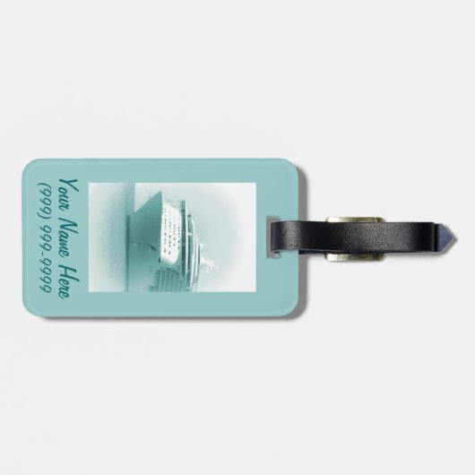 Cruise Ship Personalized Bagagelabel (Achterkant horizontaal)