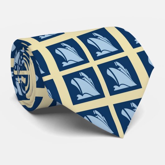 Cruise Ship Pictogram Pattern Dubbelzijdig Stropdas (Opgerold)