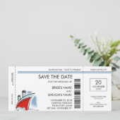 Cruise Ship Save the Date Invitations (Staand voorkant)