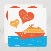 Cruise Ship Save the Wedding Date Kaart (Voorkant / Achterkant)