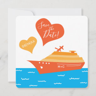 Cruise Ship Save the Wedding Date Kaart