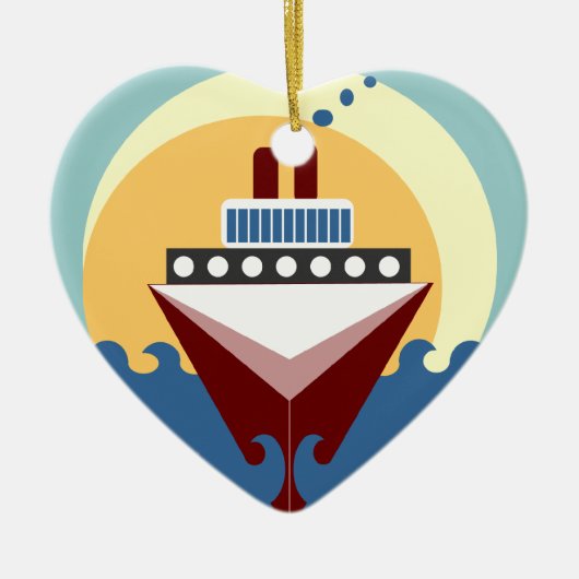 Cruise Ship Wedding Personalized Ornament Favor (Voorkant)