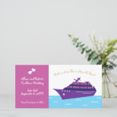 Cruise Ship Wedding Save The Date (Staand voorkant)