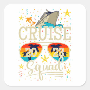 Cruise Squad 2023 Cruisevakantie Vierkante Sticker