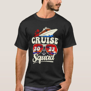 Cruise Squad 2023 Zomer Vibes Matching Familie RET T-shirt