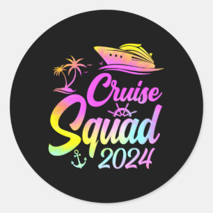 Cruise Squad 2024 Familie Vakantie Familie Ronde Sticker