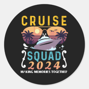 Cruise Squad 2024 Familie Vakantie Matching Groep Ronde Sticker