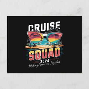 Cruise Squad 2024 Zomer Vakantie Bijpassende Famil Briefkaart