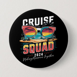 Cruise Squad 2024 Zomer Vakantie Matching Familie Ronde Button 7,6 Cm