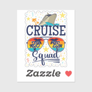 Cruise Squad 2025 Cruise Vakantie Vinyl Sticker