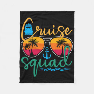 Cruise Squad 2025 Familie Vakantie Strand Matching Fleece Deken