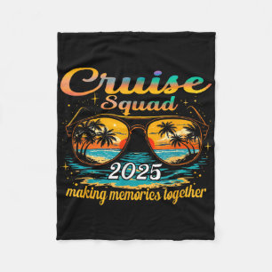 Cruise Squad 2025 Familiegroep Matching Summer Vac Fleece Deken