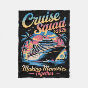 Cruise Squad 2025 Family Cruise Matching Summer VA Fleece Deken