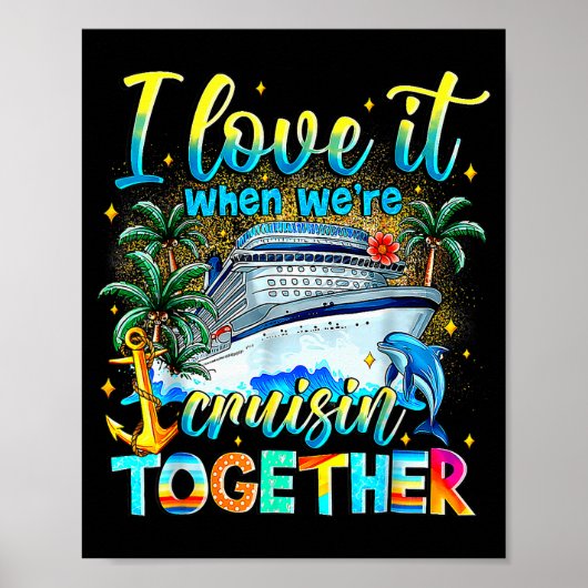 Cruise Squad 2025 Family Group Matching Summer Vac Poster (Voorkant)