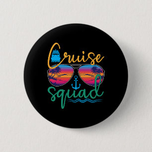 Cruise Squad 2025 Gezinsvakantie Strand Matching G Ronde Button 5,7 Cm