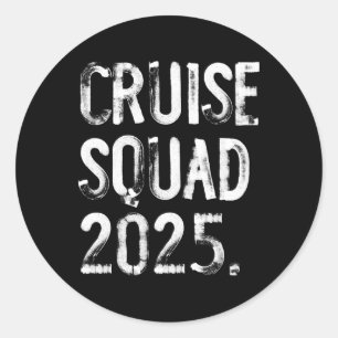 Cruise Squad 2025 Grappige bij elkaar horende fami Ronde Sticker