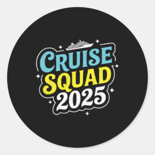 Cruise Squad 2025 Overeenkomstige Familie Groep Zo Ronde Sticker
