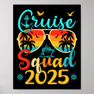 Cruise Squad 2025 Zomer Vakantie Bijpassende Famil Poster