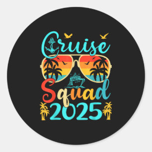 Cruise Squad 2025 Zomer Vakantie Bijpassende Famil Ronde Sticker