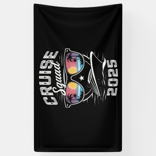 Cruise Squad 2025 Zomer Vakantie Bijpassende Famil Spandoek (Verticaal)