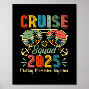 Cruise Squad 2025 Zomer Vakantie Matching Familie Poster