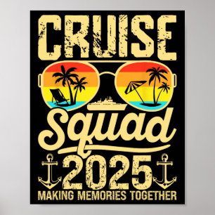 Cruise Squad 2025 Zomer Vakantie Matching Familie Poster