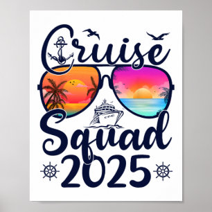 Cruise Squad 2025 Zomer Vakantie Matching Familie Poster