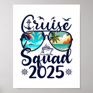 Cruise Squad 2025 Zomer Vakantie Matching Familie  Poster