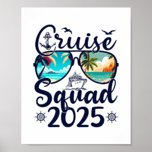 Cruise Squad 2025 Zomer Vakantie Matching Familie Poster