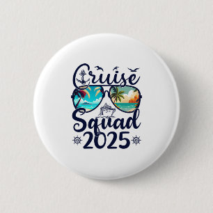 Cruise Squad 2025 Zomer Vakantie Matching Familie Ronde Button 5,7 Cm