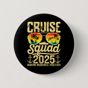Cruise Squad 2025 Zomer Vakantie Matching Familie Ronde Button 5,7 Cm