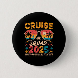 Cruise Squad 2025 Zomer Vakantie Matching Familie  Ronde Button 5,7 Cm