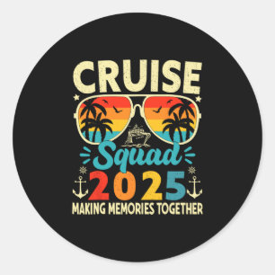 Cruise Squad 2025 Zomer Vakantie Trip Groepsmatch Ronde Sticker