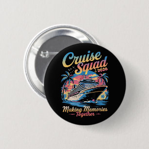 Cruise Squad 2026 Familie Cruise Matching Zomer Ronde Button 5,7 Cm