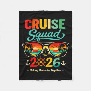 Cruise Squad 2026 Familie Vakantie Trip Matching Fleece Deken