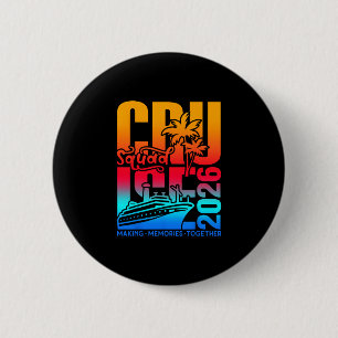 Cruise Squad 2026 Familie Vrienden Vakantie Matchi Ronde Button 5,7 Cm