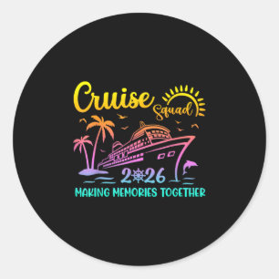 Cruise Squad 2026 Familie Vrienden Vakantie Matchi Ronde Sticker