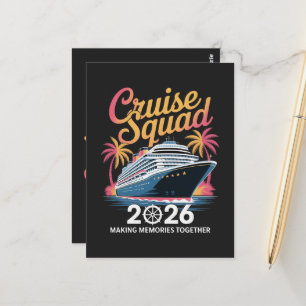 Cruise Squad 2026 Zomer Vakantie Briefkaart