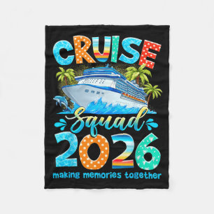 Cruise Squad 2026 Zomer Vakantie Matching Familie Fleece Deken