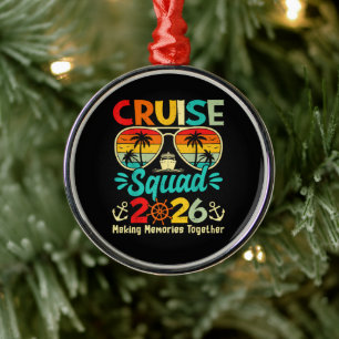 Cruise Squad 2026 Zomer Vakantie Matching Familie Metalen Ornament