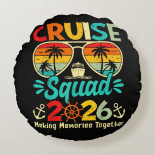 Cruise Squad 2026 Zomer Vakantie Matching Familie Rond Kussen
