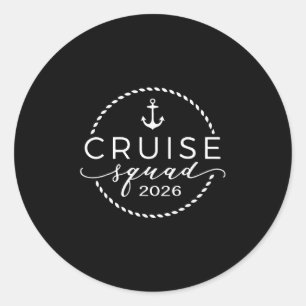 Cruise Squad 2026 Zomer Vakantie Matching Familie Ronde Sticker