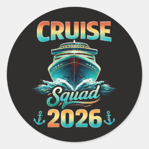 Cruise Squad 2026 – Zomer Vakantie Ronde Sticker