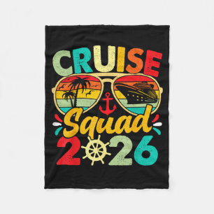 Cruise Squad 2026 Zomer Vakantie Vintage Matching Fleece Deken