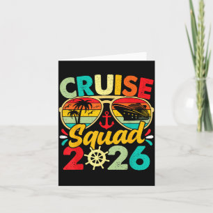 Cruise Squad 2026 Zomer Vakantie Vintage Matching Kaart