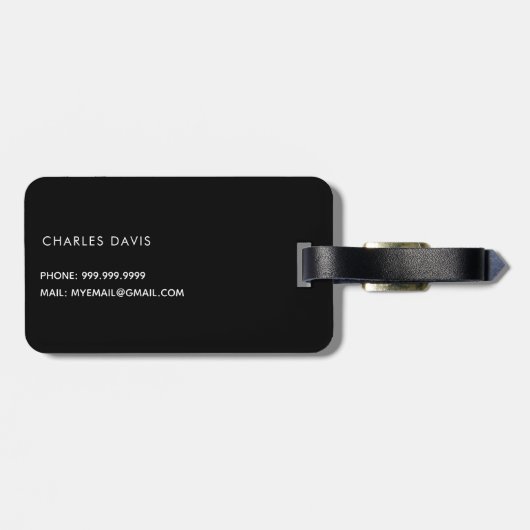 Cruise squad retro monogram bagagelabel (Achterkant horizontaal)